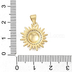 Brass Micro Pave Cubic Zirconia Pendants&nbsp;KK-D431-004G
