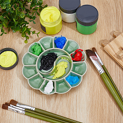 1Pc Porcelain Watercolor Oil Palette&nbsp;AJEW-BC0009-31