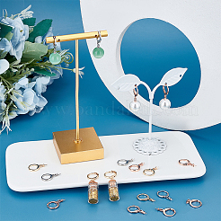 18Pairs 3 Colors Brass Huggie Hoop Earring Findings&nbsp;KK-PH0005-44