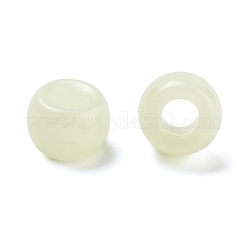 蓄光アクリルビーズ  暗闇で光る  ラウンド  ライトゴールデンロッドイエロー  9x6mm  穴：4mm  約1851個/500g&nbsp;OACR-S138-01A