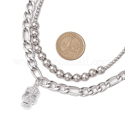 Halloween 304 Stainless Steel Double Layer Waist Chain Belts&nbsp;NJEW-C00036