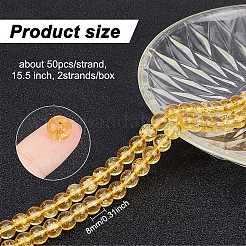 2 Strands Synthetic Citrine Beads Strands&nbsp;G-GO0001-26B