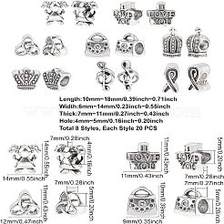 Tibetan Style Alloy European Beads&nbsp;TIBEB-FH0001-19AS-LF