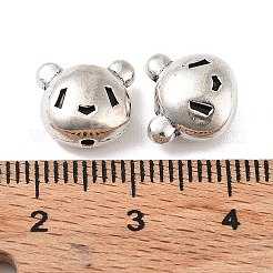 チベットスタイルの合金ビーズ  クマの頭  アンティークシルバー  9.5x10.5x5.5mm  穴：1.4mm  277個/ 500g&nbsp;LS-PALLOY-H134-22AS