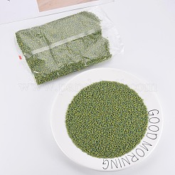 12/0 ガラスシードビーズ  不透明な色が染み込む  ミディアムシーグリーン  2mm  穴：0.8mm&nbsp;SEED-S005-25