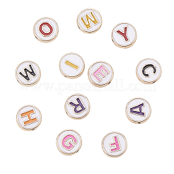 Alloy Enamel Letter Beads&nbsp;ENAM-CJ0001-24
