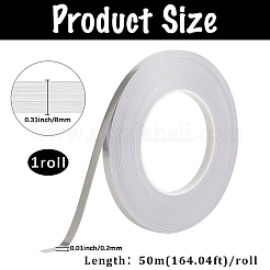 ペットエッジバンド  DIYテーブル用の粘着ベニヤエッジトリム  戸棚  家具  装飾トリム  銀  8x0.2mm  約50m /ロール&nbsp;DIY-WH20031-054A-02