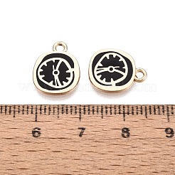 Rack Plating Alloy Enamel Pendants&nbsp;ENAM-N070-01A-01G-02