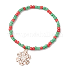 Christmas Series Alloy Enamel Charm Bracelets&nbsp;BJEW-TA00659