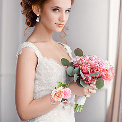 2PCS Silk Wrist Corsage&nbsp;AJEW-CP0001-51D