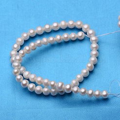 Potato Natural Cultured Freshwater Pearl Beads Strands&nbsp;PEAR-E007-7-8mm-AAA-01