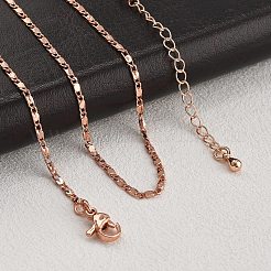 Brass Link Chain Necklaces for Women&nbsp;NJEW-D302-17RG