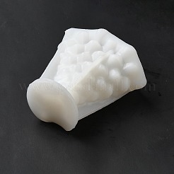 3dクリスマスツリーDIYキャンドルシリコンモールド  クリスマスツリーの香りのキャンドル作りに  ホワイト  12.5x12.5x12.6cm  内径：11.7x11.5x11のCM&nbsp;LS-CAND-B002-11