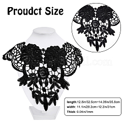 6Pcs 6 Style Milk Silk Embroidered Floral Lace Collar&nbsp;DIY-GF0005-42