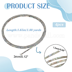 プラスチック模造シェルギターバインディングパーフリングストリップ  グレー  1650x3x1.5mm&nbsp;FIND-WH0018-41B-01