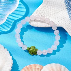 Natural Rose Quartz Beaded Stretch Bracelets for Women&nbsp;BJEW-JB11095-06