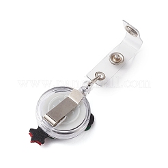 2Pcs 2 Styles Christmas Theme Non-woven Fabrics with ABS Plastic Clip-On Retractable Badge Holders&nbsp;HJEW-JM02167