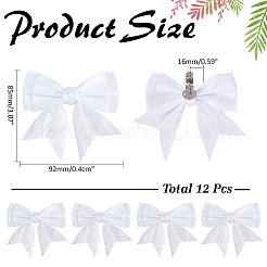 12Pcs Bowknot Polyester Shoe Buckle Clips&nbsp;HJEW-HY00142