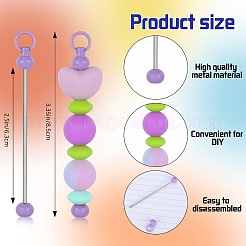 20Pcs 10 Colors Iron Bar Beadable Keychain for Jewelry Making DIY Crafts&nbsp;IFIN-SZ0001-37