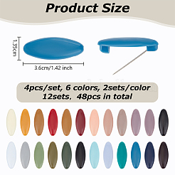 12 Sets 6 Colors  Plastic Safety Pin Brooches&nbsp;JEWB-OC0001-04