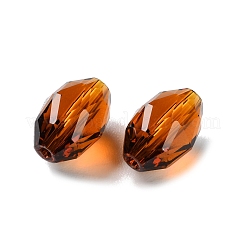 K9ガラス  模造オーストリアクリスタルビーズ  多面カット  オーバル  シエナ  11x8x7mm  穴：1.2mm&nbsp;GLAA-R001-02A