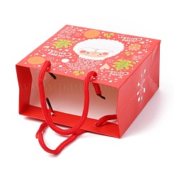 クリスマスをテーマにした紙袋  長方形  ジュエリー収納用  クリスマステーマの模様  15x14x0.45cm&nbsp;CARB-P006-06A-05