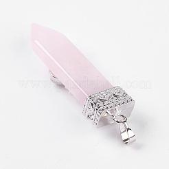 Natural Rose Quartz Big Pendants&nbsp;G-G718-A05