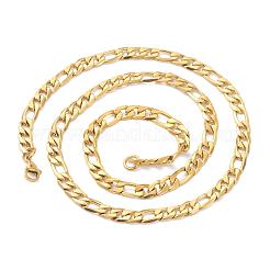 PVD Vacuum Plating 304 Stainless Steel Figaro Chain Necklaces&nbsp;STAS-A051-06G