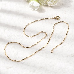 304 Stainless Steel Cable Chain Necklaces&nbsp;STAS-O053-11G
