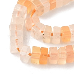 天然石ピンクアベンチュリンビーズ連売り  正方形  4x4x2.5~3mm  穴：1mm  約156~164個/連  15.08''（38.3cm）〜15.35''（39cm）&nbsp;G-I394-A12