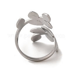 Non-Tarnish 304 Stainless Steel Open Cuff Ring Components&nbsp;RJEW-Z015-06P