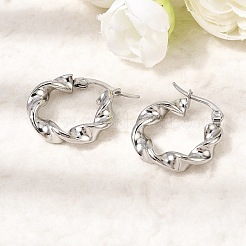 304 Stainless Steel Hoop Earrings&nbsp;EJEW-L313-03P