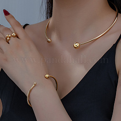 Iron Cuff Bangle & Rings & Collar Necklaces Sets for Women&nbsp;FS-WG38B2A-01