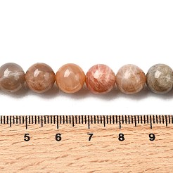 Round Natural Multi-Moonstone Beads Strands&nbsp;G-I176-09-10mm