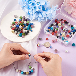 180Pcs 3 Style Polymer Clay Pave Rhinestone Beads&nbsp;RB-CD0001-04