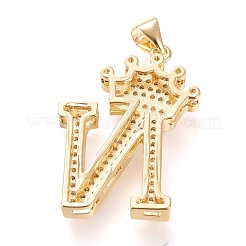 Brass Micro Pave Cubic Zirconia Pendants&nbsp;KK-R138-002N