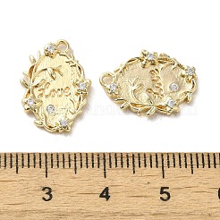 Valentine's Day Brass Micro Pave Clear Cubic Zirconia Pendants&nbsp;KK-G481-09G