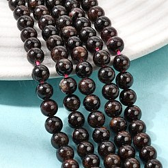 天然ガーネットジェムストーンビーズ連売り  ラウンド  6mm  穴：1mm  約58個/連  14.9インチ&nbsp;G-R263-6mm