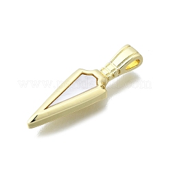 Arrowhead Shape Brass Pendants&nbsp;KK-V010-13G