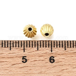 真鍮ビーズ  波型バイコン  長持ちメッキ  ラックめっき  ゴールドカラー  5x5mm  穴：1.2mm&nbsp;KK-C258-13B-G