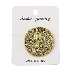 Retro Antique Golden Animal Alloy Brooches for Backpack Clothes&nbsp;JEWB-S040-02B-AG