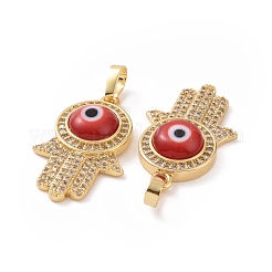 Brass Micro Pave Cubic Zirconia Pendants&nbsp;ZIRC-F136-03G