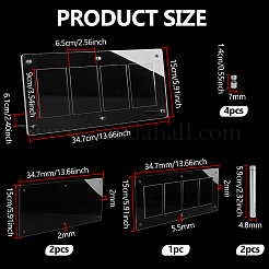 アクリルと鉄のカードスリーブディスプレイスタンド  ホワイト  15x34.7x6.1cm&nbsp;ODIS-WH0100-06