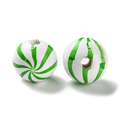 Printed Wood European Beads&nbsp;WOOD-Z002-13G