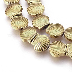 Electroplated Non-magnetic Synthetic Hematite Beads Strands&nbsp;G-P392-L04