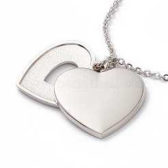 Sublimation Blank Aluminum Pendant Necklace&nbsp;NJEW-E020-01P-02
