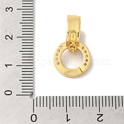 Ring Rack Plating Brass Micro Pave Clear Cubic Zirconia Twister Clasps&nbsp;KK-A225-16G