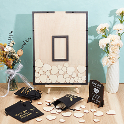Rectangle Wood & Acrylic Wedding Guest Guestbook&nbsp;OFST-WA0001-07