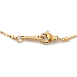 Ion Plating(IP) 304 Stainless Steel Acrylic Red Heart Pendant Ball Chain Necklaces for Women&nbsp;NJEW-F328-06G