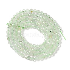 天然石プレナイトビーズ連売り  多面カット  ラウンド  3~3.5mm  穴：0.7mm  約115~140個/連  14.96~15.43''（38~39.2センチメートル）&nbsp;G-G139-A05-02